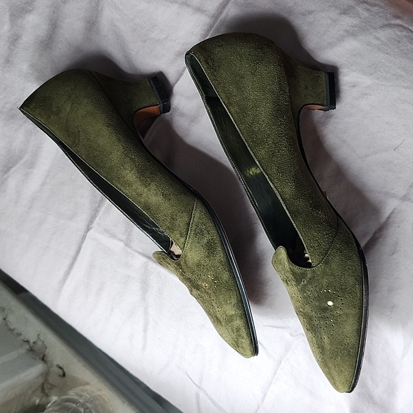 YSL suede heel olive green - Picture 7 of 7